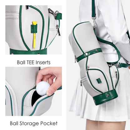Portable Golf Ball Bag for Women Golf Ball Mini Small Storage Pack Holder Cute Golf Messenger Bag Microfiber Golf Ball Carrier