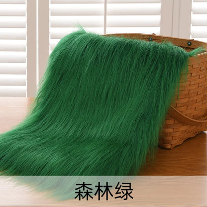 Dolls Long Plush Fabric Per Meter for Upholstery Coats Chair Cover Sewing Plain Fashion Fur Textile Needlework Thick Comfortable