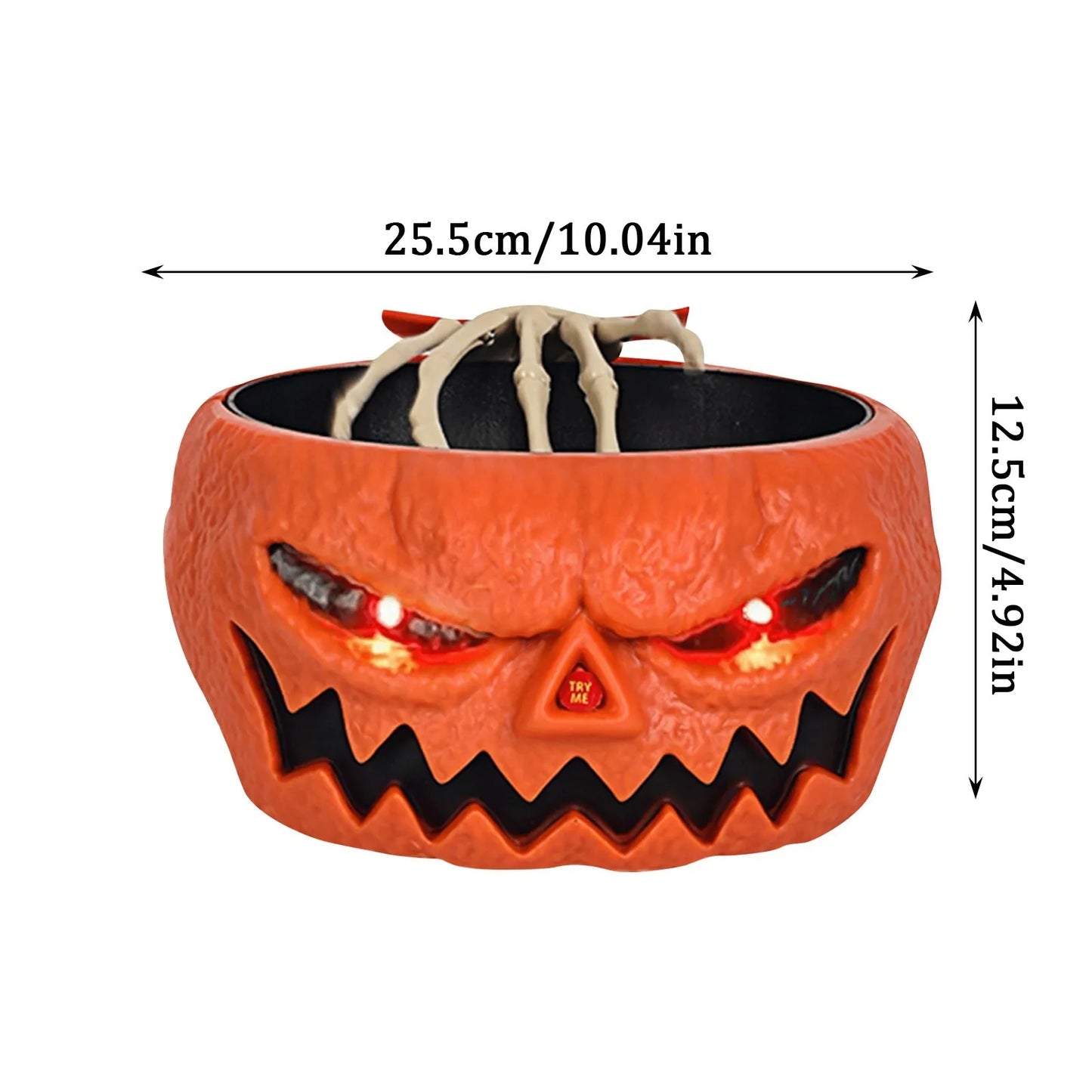 Scary Halloween Decorations Skull Pumpkin Bowl Pumpkin Candy Bowl Holder Deep Dish for Haunted House Decor Halloween Horror
