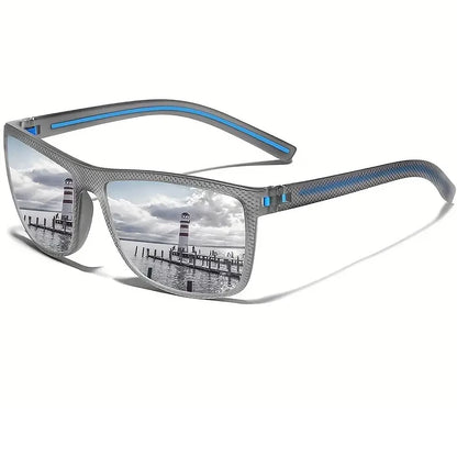Square Polarized Sunglasses for Men and Women Lightweight Frame Sun Glasses With UV Protection