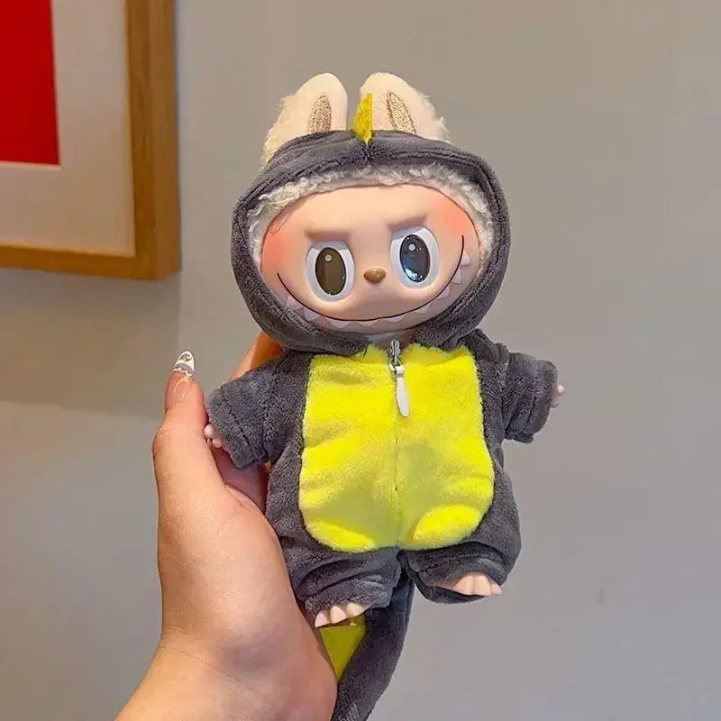 Dragon Animal Monster Onesie for Labubu V3 V2 V1 Baby Clothes Dinosaur Costume for Ropa Labubu Outfits