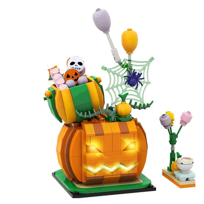 Halloween Creative Building Blocks Set MOC Halloween Hut Pumpkin Lantern Pumpkin House Decoration Assemble Bricks Kit Toys Gifts