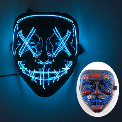 New Arrival Halloween Mask Horror Venom  LED Luminous Mask Cosplay Costume Makeup Prom Party
