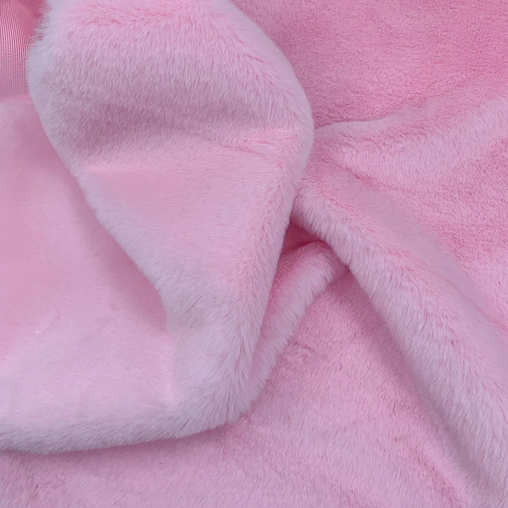 Sewbato 10mm 100% Polyester Faux Fur Fabric 50x50cm Environmentally Friendly Soft Minky Fabric Plush Toy/Clothing Plush Fabric