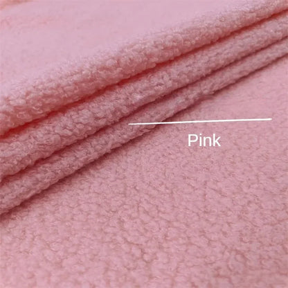 Stretch Fabric Fur Plain by the Meter for Children's Clothes Dolls Sewing Winter Coats White Teddy Hair Plush Cloth Smooth Drape