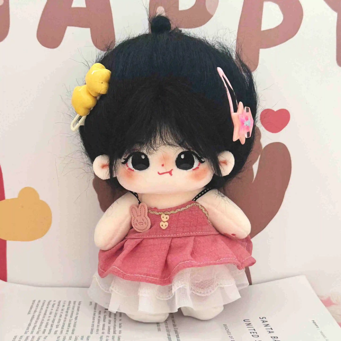 20cm Kawaii Plush Cotton Doll Anime Stuffed Idol Doll Outfit Baby Plushies Toys Star Dolls Action Figure Dress Girls Kids Gifts