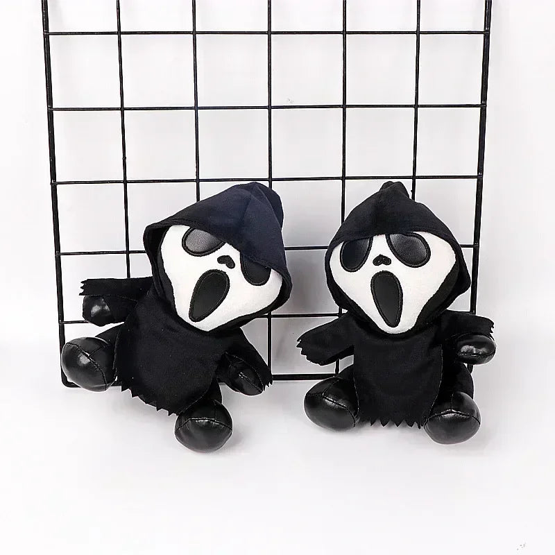 HOT--18cm Ghostface Plush Toy Death Figure Horror Doll Soft Stuffed Grimace  Halloween Toy Doll Halloween Decoration Doll Gifts