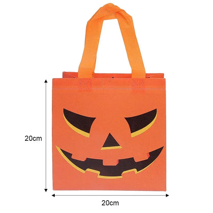 1-20pc Halloween Non-Woven Treat Bags Pumpkin Ghost Bat Mummy Monster Cat Pattern Totes Bag Trick or Treat Halloween Party Favor