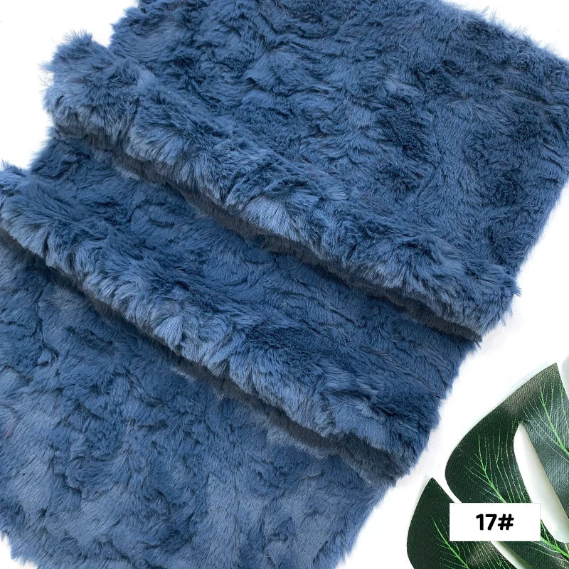 25x45cm Embossed Microfiber Plush Faux Fur Furry Fabric Soft Imitation Rabbit Fur DIY Doll Garment Coat Jacket Sewing Material