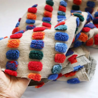 1yard Fluffy Wool Knitted Jacquard Plush Faux Fur Fabric,Clothing Floor Mat Carpet Plush Cloth Fabric Fur Fabric for Patchwork