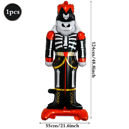 Halloween Decoration Balloons Large Witch Ghost Grim Reaper Tombstone Pumpkin Inflatable Foil Balloon Halloween Party Supplies