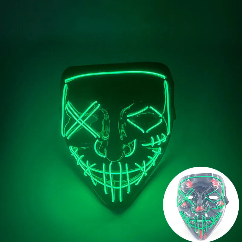 New Arrival Halloween Mask Horror Venom  LED Luminous Mask Cosplay Costume Makeup Prom Party