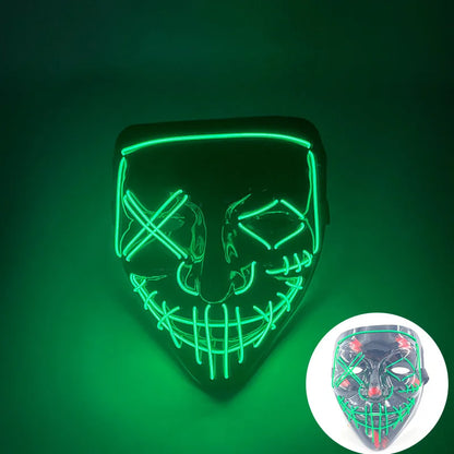 New Arrival Halloween Mask Horror Venom  LED Luminous Mask Cosplay Costume Makeup Prom Party