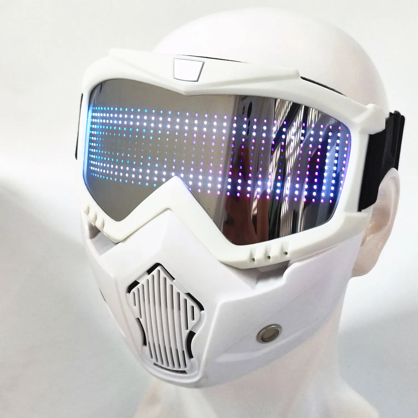 Bluetooth RGB Light Up Party Carnival Led Ski Goggles DIY LED Glasses Display Board Mask Screen Matrix Gift Toys