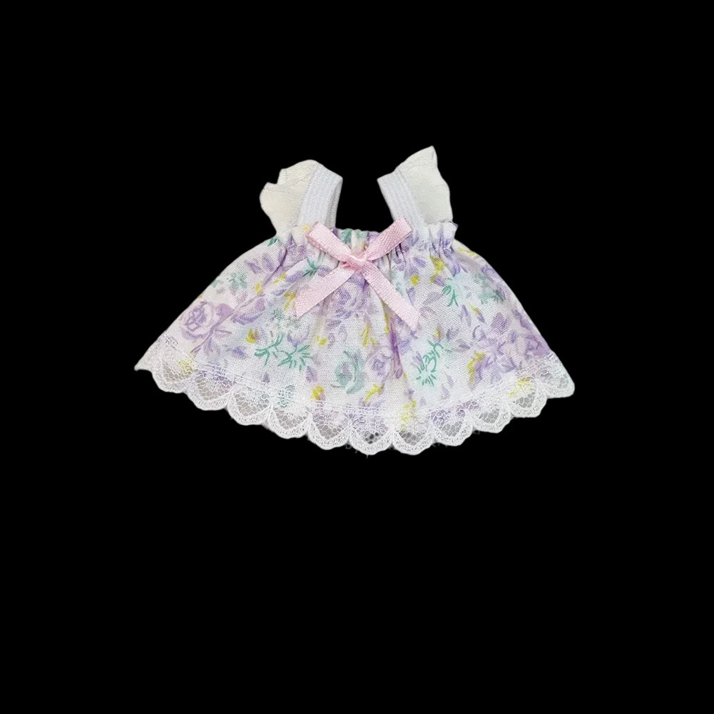 For Labubu 4.0 the Monsters Pin for Love Series Doll Clothes Mini Floral Skirt Dress for Mini Labubu Doll Clothes Accessories