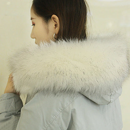 Winter Faux Fur Collar Scarf Women Warm Thick Imitation Fur Shawl Collar Fluffy Neck Warmer Scarves Coat Clothes Accessories