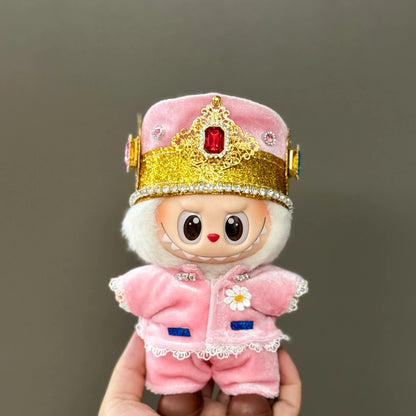 17cm Labubu Outfit Halloween Sets Carnival Party Cloak Pumpkin Costume Clothes for Labubu No Shoes