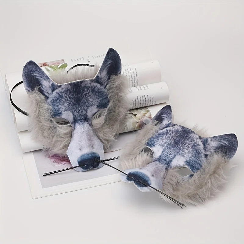 1 Piece Animal Wolf Mask for Everyone, Universal for Halloween Party Gathering