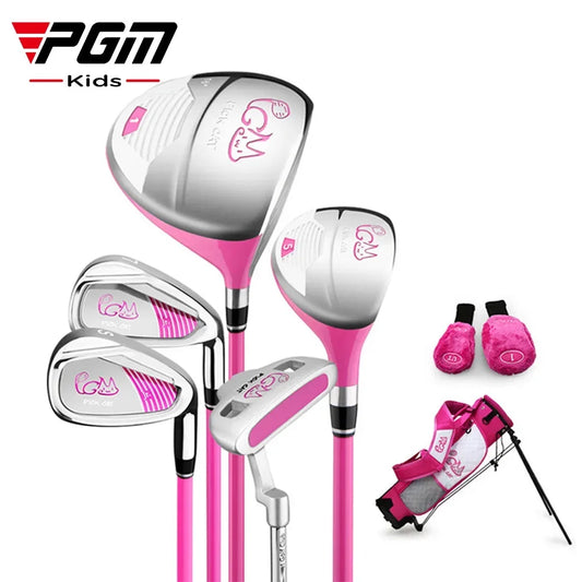 PGM Old Kids Golf Club Set 3-12 Years Old Children's Girl Beginner's Golf Training Wood Iron Swing Putter Bag Gift JRTG007