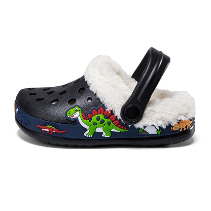 Winter Kids Sandals Fleece-Lined Non Slip Children Slippers Girls Shoes Unicornio Mules & Clogs Cartoon Cute Infant Garden Shoes
