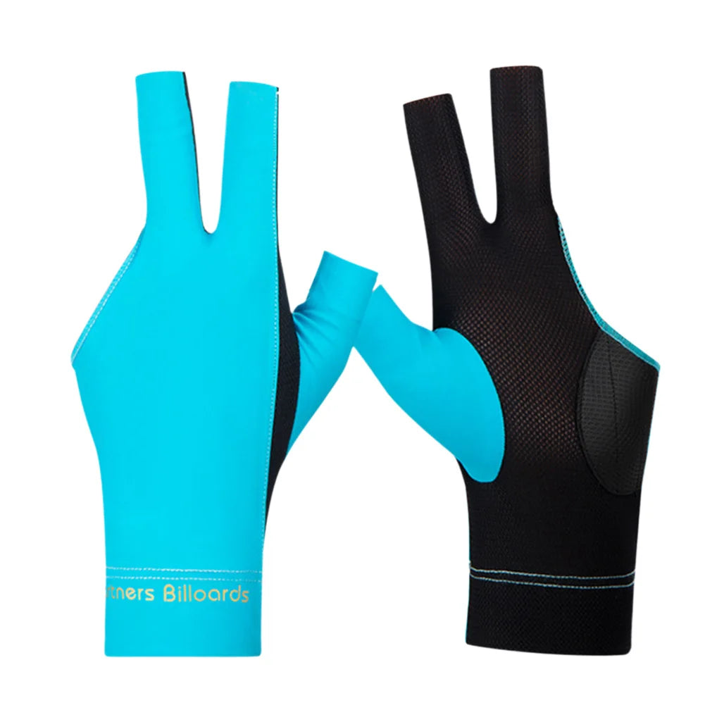 1Pcs Open Finger Billiard Gloves Antiskid Polyester Snooker Billiard Gloves Adjust Sticker Portable Lightweight Amateur Training