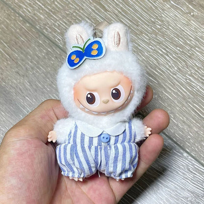 Mini Labubu Clothes Dress Pants Set for 10.5cm Labubu V4 the Monsters Pin Doll Clothes Outfit Accessories Ropa Labubu