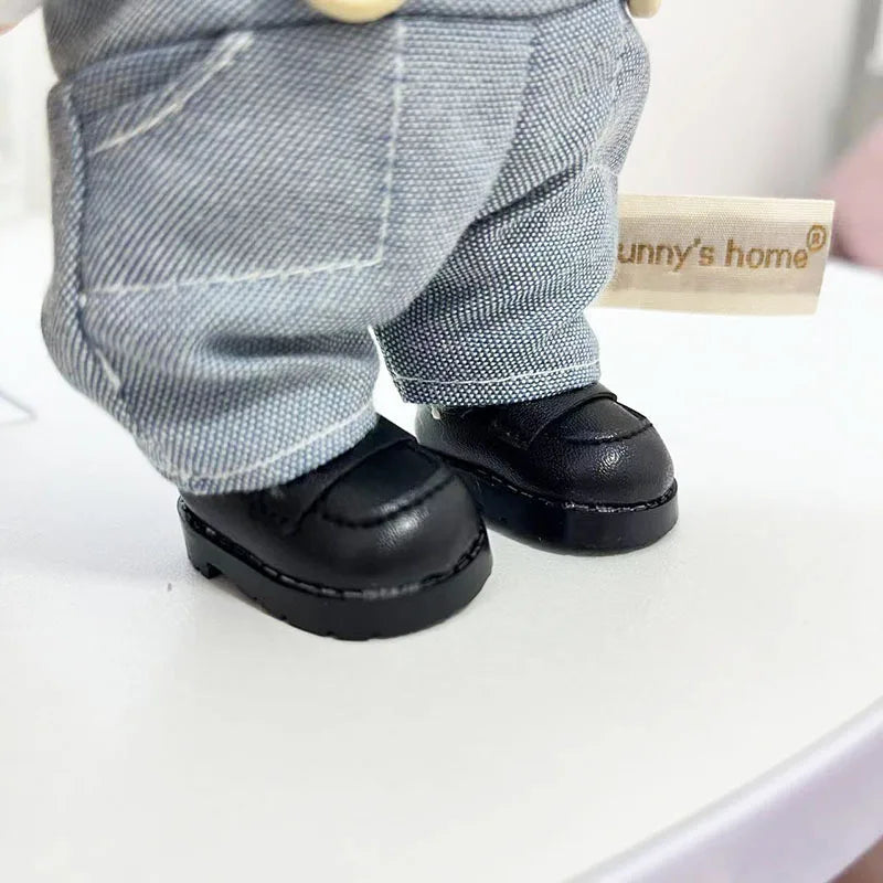 17cm Labubu Clothes Handsome Fashion Design Set I Idol Dolls Clothes Cute Hoodie Mini Plush Doll Sitting Party Outfit Clothing