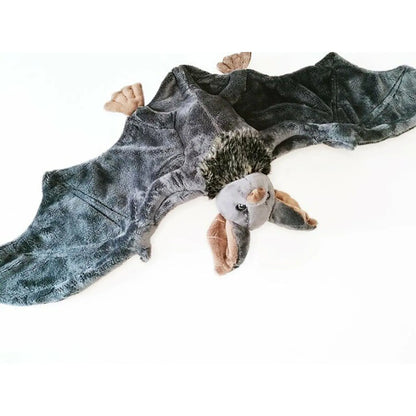30*20*6cm Stuffed Bat Doll Plush Throw Pillow With Realistic Foldable Wing Seat Cushion Halloween Xmas Ornament Bat Dolls