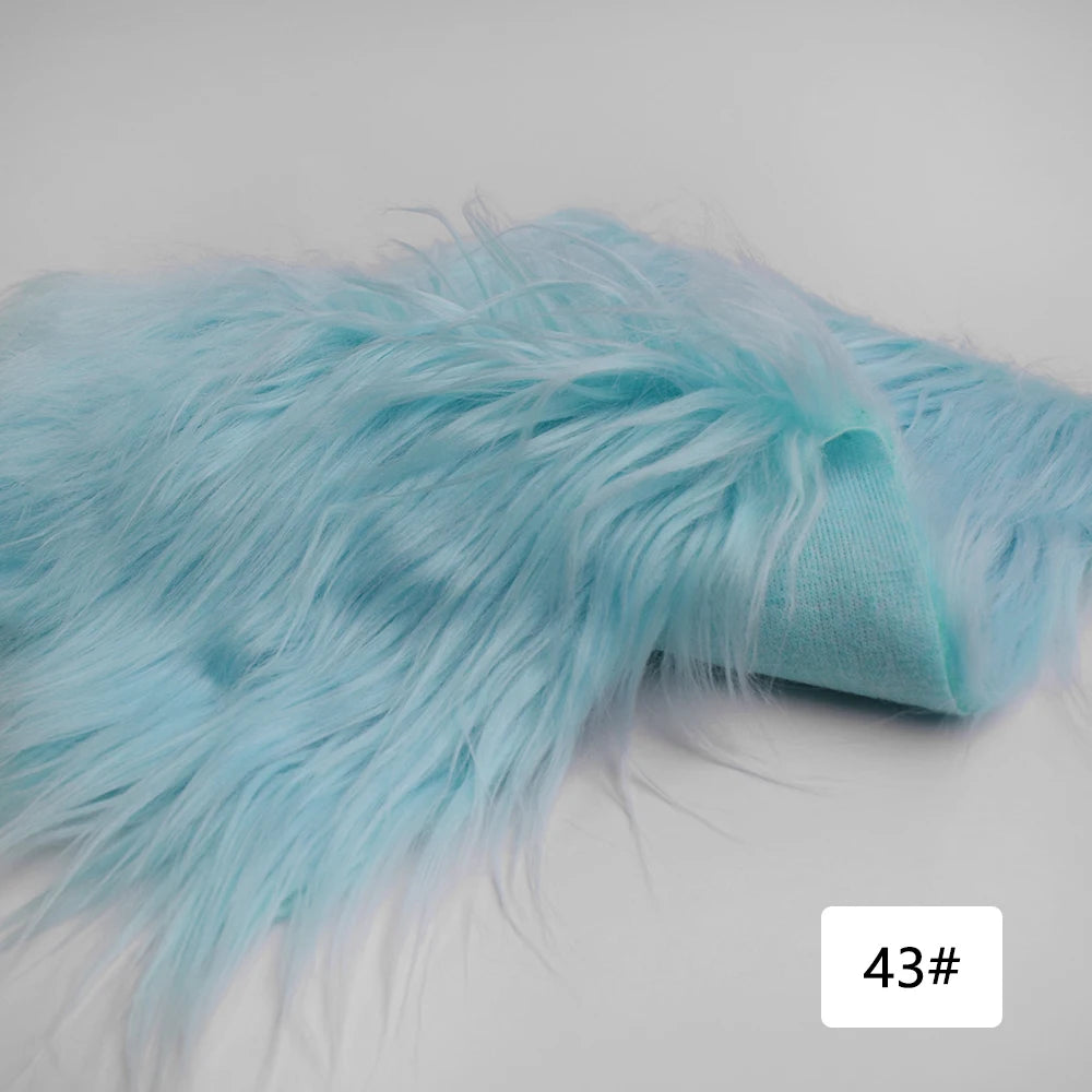 25x45cm 8cm Pile  Faux Fur Fabric for Sewing Make Cotton Doll Hair Diy Handmade Home Decoration Cosplay Fabric for Needlework