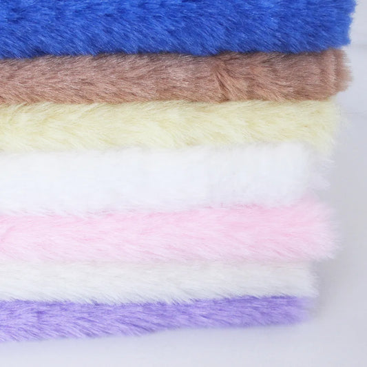 7MM Plush Fabric Fabric Pure Color Solf Atrtificial Rabbit Fur Doll Clothing Pillow DIY Decoration Material