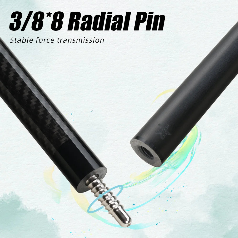 CRICAL Carbon Fiber Pool Cue Stick Billiard Cue Sticks Professional Low Deflection Pool Sticks With 12.5mm Tip