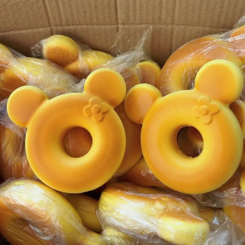 Funny Donut Vent Squeezing Toys Bear Ears Slow Rebound Baking Pinch Toy Relaxed Anti-Fidget Cartoon Pinch Toy Children