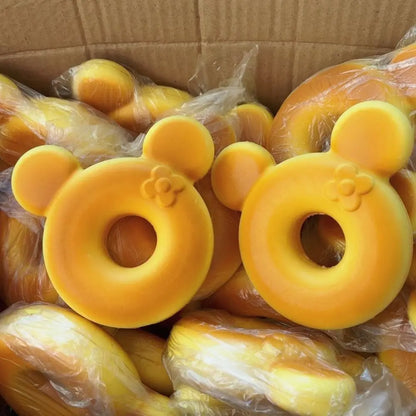 Funny Donut Vent Squeezing Toys Bear Ears Slow Rebound Baking Pinch Toy Relaxed Anti-Fidget Cartoon Pinch Toy Children