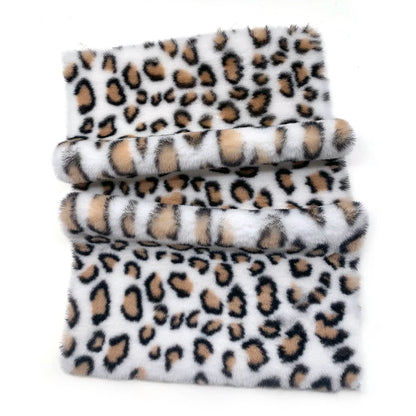 Leopard Print Plush Fabric 25x45cm/160x50cm/160x100cm Faux Fur Fabric 1cm Minky Fabric DIY Handmade/Decoration Sewing Fabric