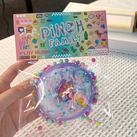 Mini Simulation Cartoon Donut Cat Paw Waffle TPR Pinch Squeeze Toys Slow Rebound Decompression Stress Relief Soft Plastic Toys