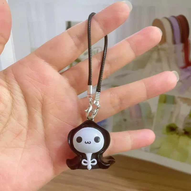 3.0 Labubu Clothes Halloween Knitted Pumpkin Bat Ghost Set for 15/17cm Doll Funny Necklace Accessories Christmas Halloween Gift
