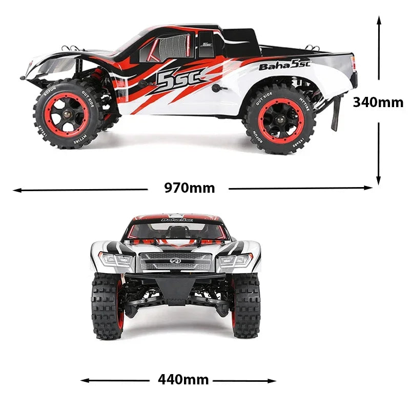 Rofun Baha Rovan Baja 5SC 32CC 2022 Version 2WD 2.4G Gas Gasoline Remote Control Truck 1/5 Petrol RC Car Toys for Men Adults