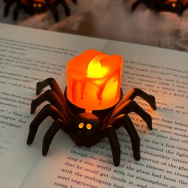 1pcs Halloween Decoration Spider Night Lights Party Supplies Decoration Props Bar, Haunted House, Horror Party Accessories