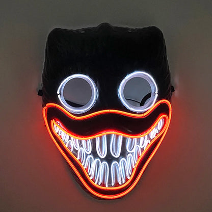 Hot Design Luminous Led Neon Cosplay  Movie Mask Glowing Masquerade Horror Halloween Carnival Party Decoration Props
