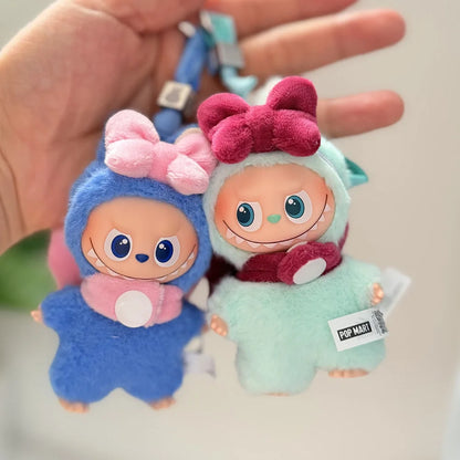 Mini Labubu Clothing Pink Bow Clothes for 10.5cm Labubu V4 the Monsters Pin for Love Series Doll Clothes Outfit Accessories
