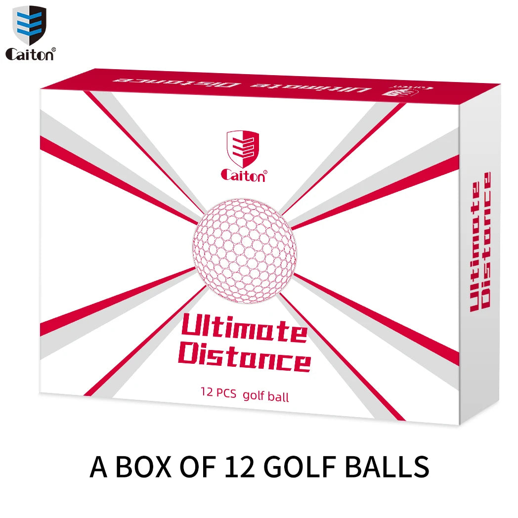 Caiton - Ultra-Long Distance Golf Ball, Double Core, Aerodynamic Design, Flight Increased by 40 Yards +, 12/6/3pcs（opt）
