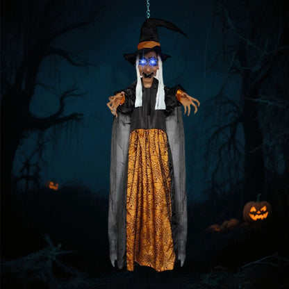 Halloween Voice Controlled Luminous Screaming Haunted Witch Escape Room Horror Haunted House Decorative Props