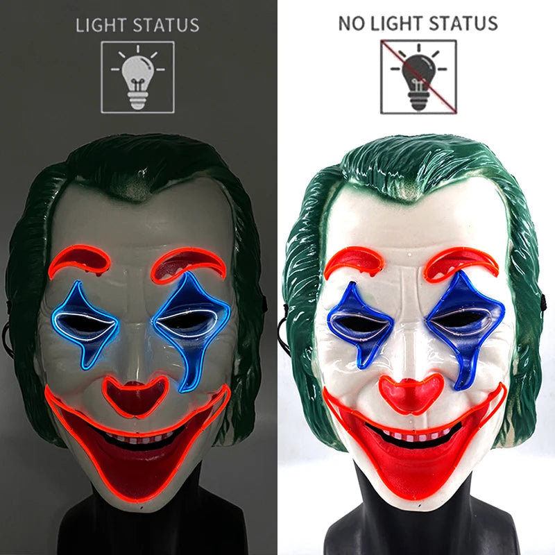 New Arrival LED Luminous Cosplay Anime Mask Neon Light Up Fox Mask Halloween Party Mask Carnival Party Led Mask
