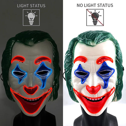 New Arrival LED Luminous Cosplay Anime Mask Neon Light Up Fox Mask Halloween Party Mask Carnival Party Led Mask