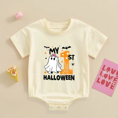 My First Halloween Print Baby Bubbles Romper Halloween Party Infant Outfit Bodysuit Newborn Large Jumpsuit Newborn Retro Clothes