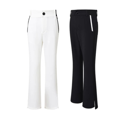 Summer Women's Golf Trousers Thin Flared Pants Ladies High Waist Elastic Casual Golf Pants Zipper Pocket Athletic Sweatpant