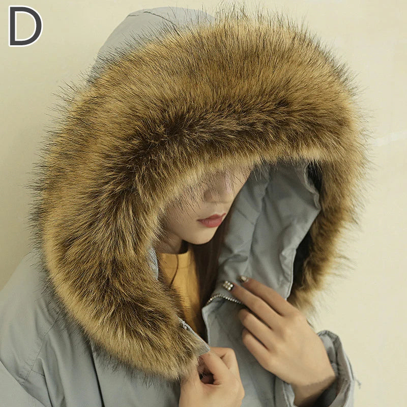 Winter Faux Fur Collar Scarf Women Warm Thick Imitation Fur Shawl Collar Fluffy Neck Warmer Scarves Coat Clothes Accessories