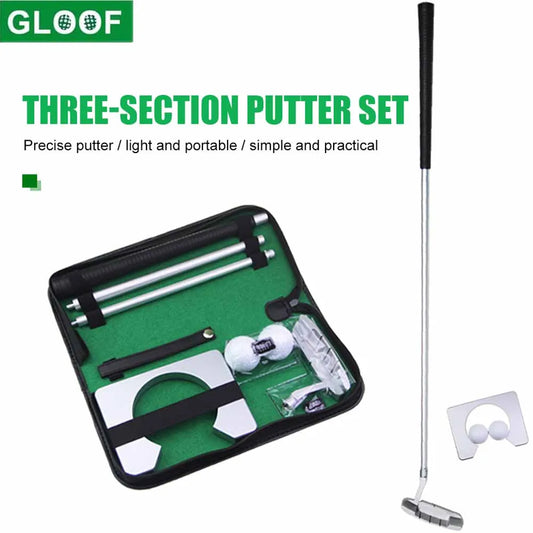 Golf Putter Set Portable Mini Golf Equipment Practice Kit With Detachable Putter Ball for Indoor/Outdoor Golf Trainer Kit