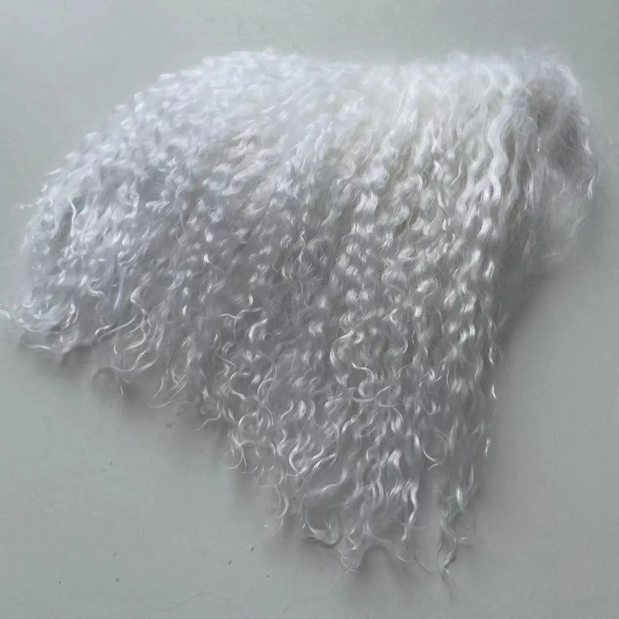 High Quality Sheepskin Wool Lamb Fur Pelt Hair Row Curly Hair Extensions SD Blyth Dolls Wigs Hair Wefts Accessories