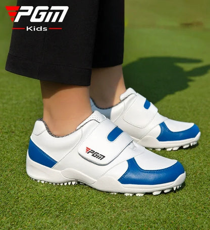 PGM Children Girls Boys Golf Shoes Anti-Skid Leather Outdoor Kids Sneakers Sports Shoes